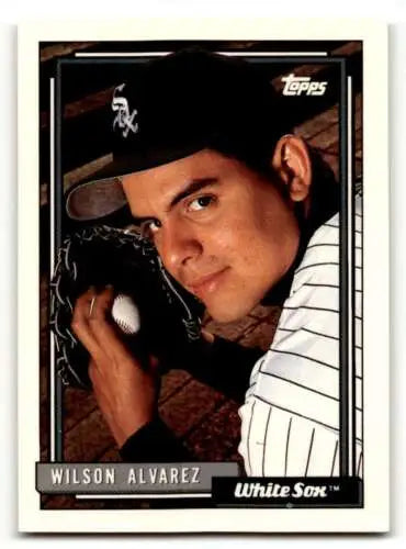 Wilson Alvarez Chicago White Sox baseball card 1992 Topps original gloss EX/N ID:55852