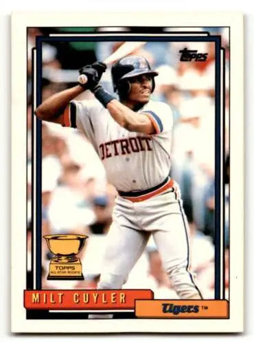 Milt Cuyler Detroit Tigers baseball card with original gloss from 1992 Topps #522