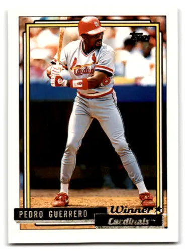 1992 Topps Gold Winners #470 Pedro Guerrero baseball card with original gloss