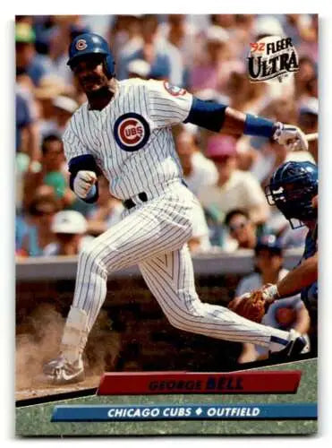 George Bell Chicago Cubs baseball card with original gloss in near mint condition