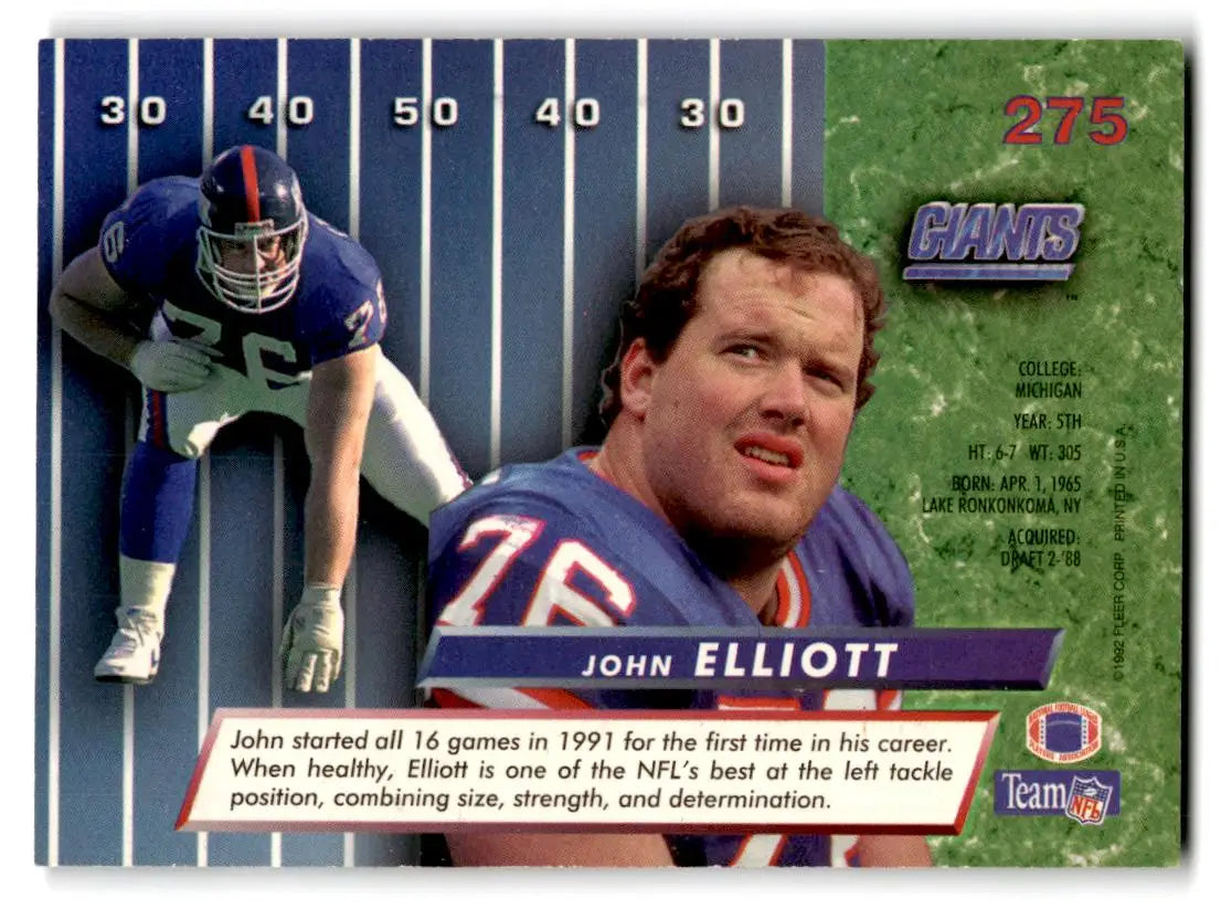 1992 Ultra #275 John Elliott - Trading Card