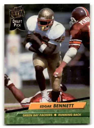 Original gloss 1992 Ultra #418 Edgar Bennett Green Bay Packers football card EX/NM