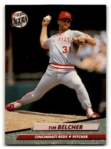 Tim Belcher Cincinnati Reds baseball card 1992 Ultra original gloss EX/NM condition