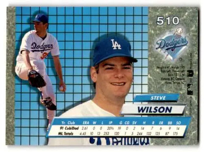 Steve Wilson Los Angeles Dodgers baseball card, 1992 Ultra #510 original gloss condition
