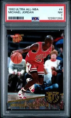 1992 Ultra All-NBA Michael Jordan #4 Basketball PSA 7
