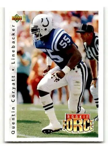 1992 Upper Deck #406 Quentin Coryatt Indianapolis Colts football card original gloss