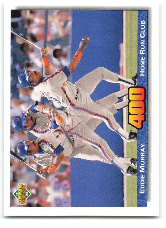 Eddie Murray Upper Deck Baseball Card with multiple-exposure pitcher action sequence
