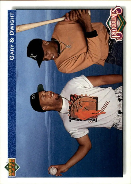 Baseball card featuring Gary Sheffield and Dwight Gooden in Detroit Tigers uniforms
