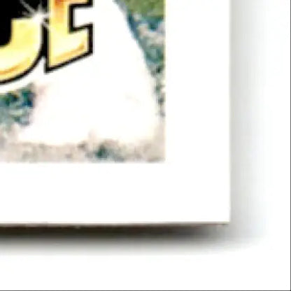 Corner of framed poster with golden text from 1992 Upper Deck Football Sean Gilbert RC