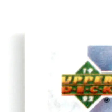 Upper Deck Football logo on 1992 Shane Dronett Denver Broncos trading card