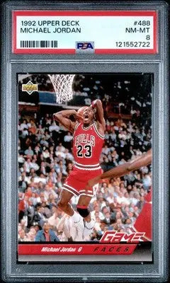 1992 Upper Deck Michael Jordan #488 Basketball PSA 8