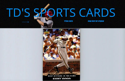 Barry Bonds baseball card from 1992 Upper Deck #T2 Ted Williams’ Best collection