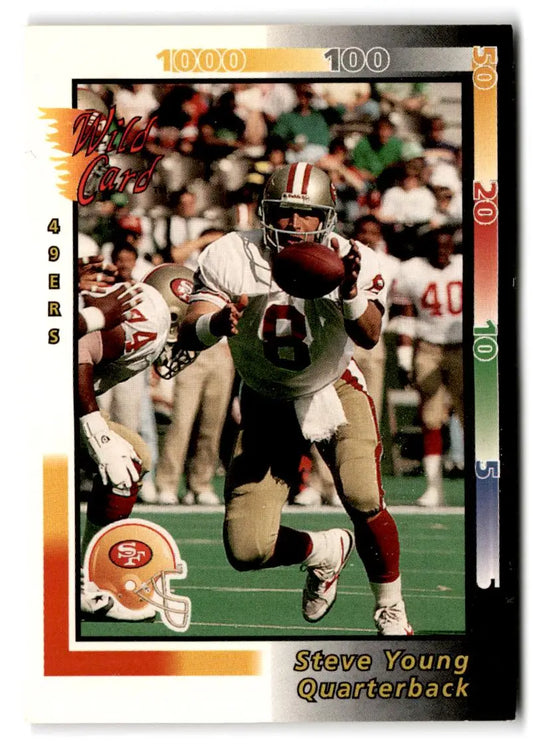 1992 1992 Wild Card #98 Steve Young San Francisco 49ers FOOTBALL Cards - Collectible Trading Cards