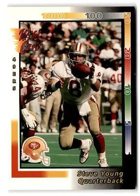 Steve Young 1992 Wild Card #98 San Francisco 49ers Football Card for collectors
