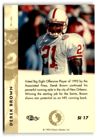 1993-94 Classic Images Four Sport #SI 17 Derek Brown Sudden Impact - Trading Card