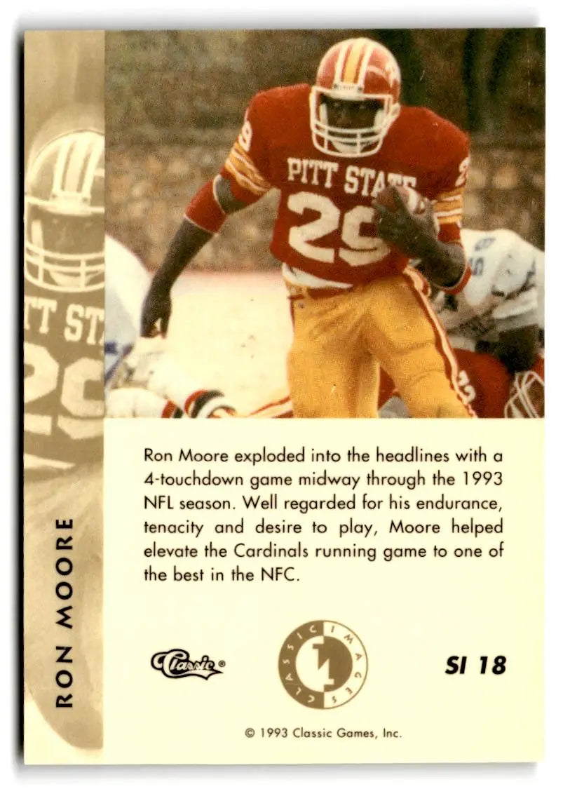 1993-94 Classic Images Four Sport #SI 18 Ron Moore Sudden Impact - Trading Card
