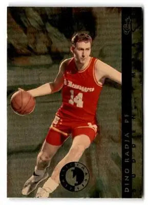 Dino Radja dribbling a ball in red uniform number 14 from Classic Images Four Sport