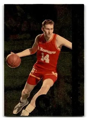 Dino Radja in red uniform from Classic Images Four Sport #SI 20 Sudden Impact