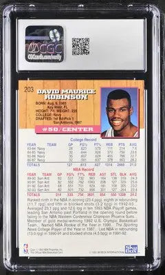 Hoops David Robinson basketball card from 1993-94 Hoops David Robinson series