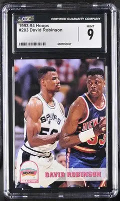 Graded Hoops David Robinson basketball card from 1993-94 Hoops David Robinson series