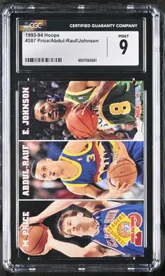 Graded 1993-94 Hoops basketball card Abdul-Rauf Johnson CGC 9 with hoops price details
