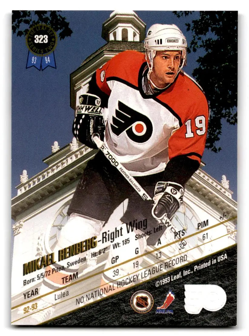 1993-94 Leaf #323 Mikael Renberg - Trading Card