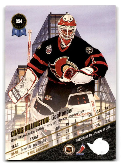1993-94 Leaf #354 Craig Billington - Trading Card