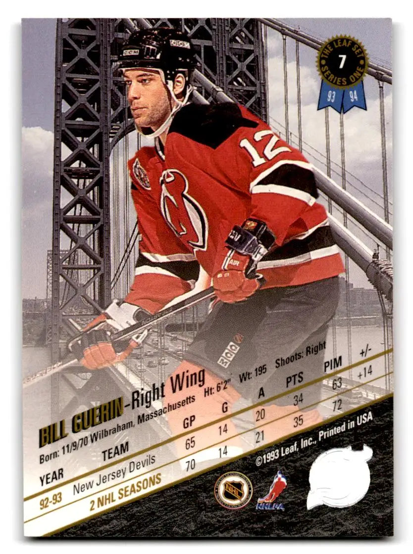1993-94 Leaf #7 Bill Guerin - Trading Card