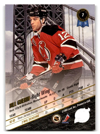 1993-94 Leaf #7 Bill Guerin - Trading Card