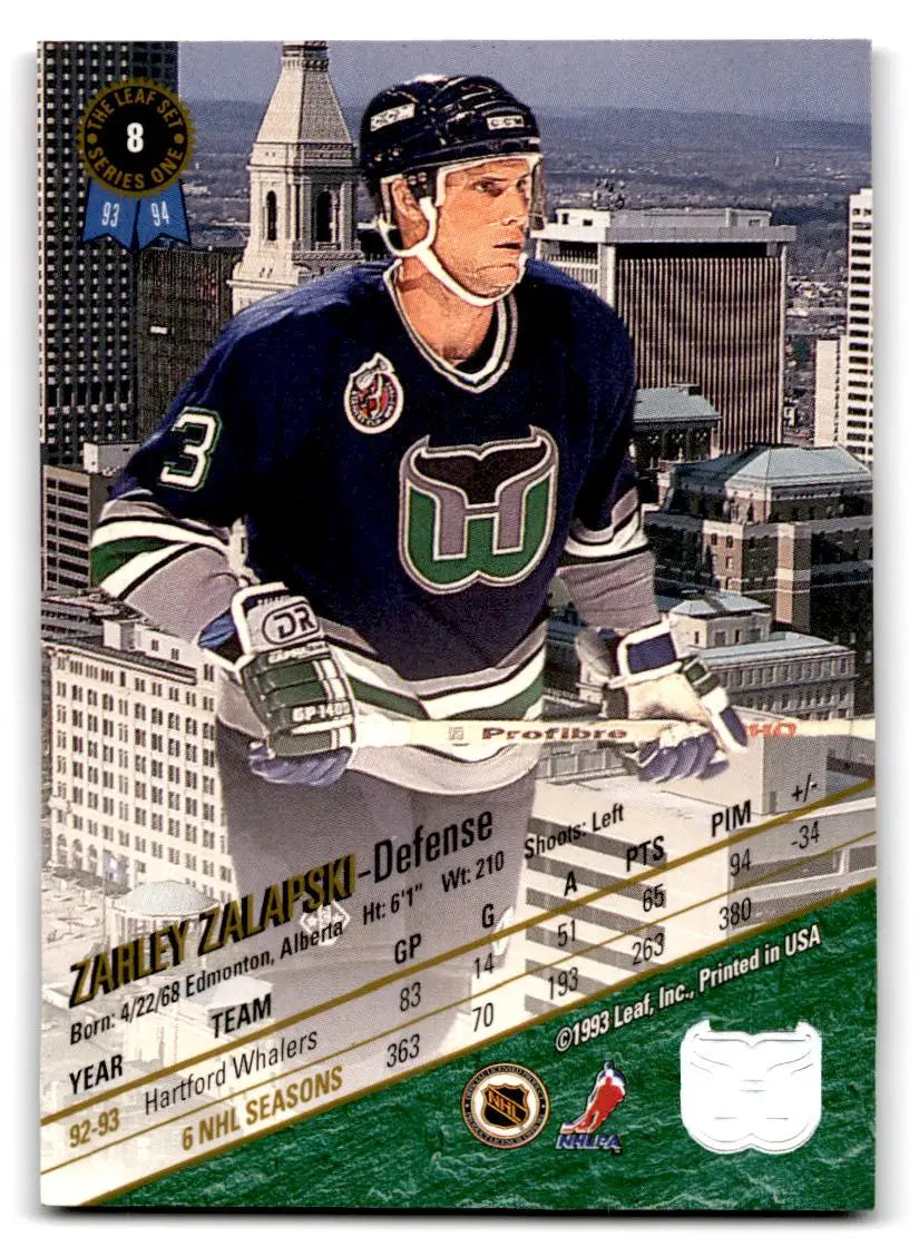 1993-94 Leaf #8 Zarley Zalapski - Trading Card