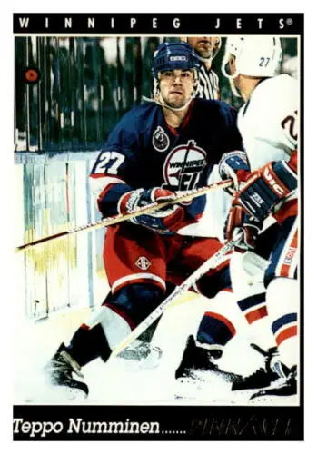 1993-94 Pinnacle #92 Teppo Numminen hockey card in original gloss, cards typically sell well
