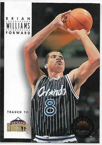 Original gloss of Brian Williams basketball card from 1993-94 SkyBox Simply Sandoval collection