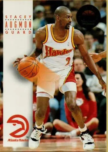 1993-94 SkyBox #24 Stacey Augmon NM Near Mint Hawks basketball card original gloss