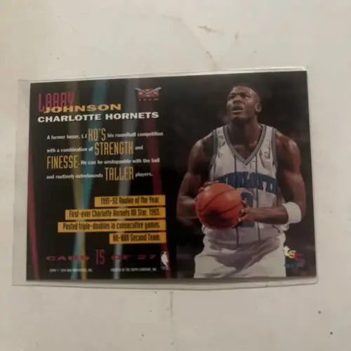 Larry Johnson 1993-94 Topps Stadium Club basketball card for Charlotte Hornets fans