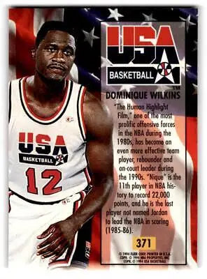Dominique Wilkins 1993-94 Ultra #371 trading card for basketball card collectors