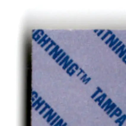 White rectangular sponge with blue lightning Tampa Bay Lightning logo for 1993-94 Upper Deck Hockey Brian Bradley card