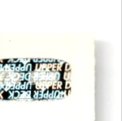 Black and white Upper Deck Hockey Chris Simon card with blue upper deck text