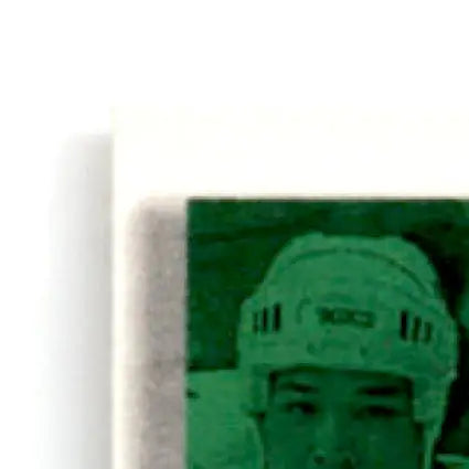 Green helmet with black stripes plastic material from 1993-94 Upper Deck Hockey Chris Simon RC