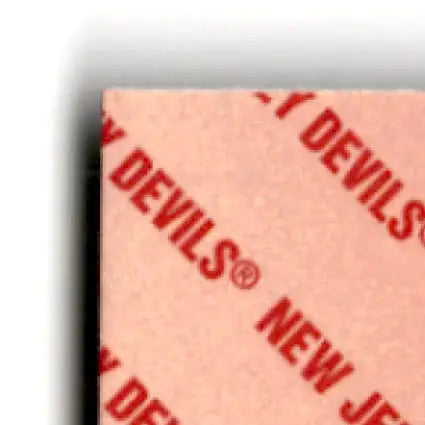 Red devil’s pad with adhesive backing for Upper Deck Hockey Claude Lemieux #296b