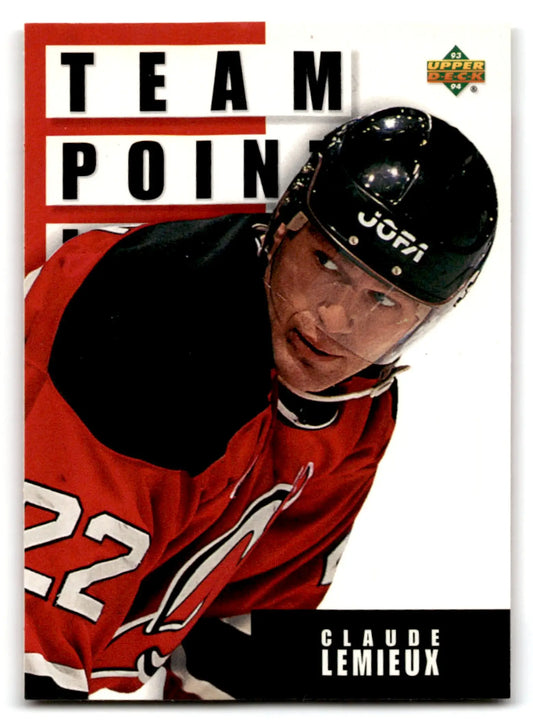 Upper Deck Hockey jersey featuring Claude Lemieux number 22 New Jersey Devils