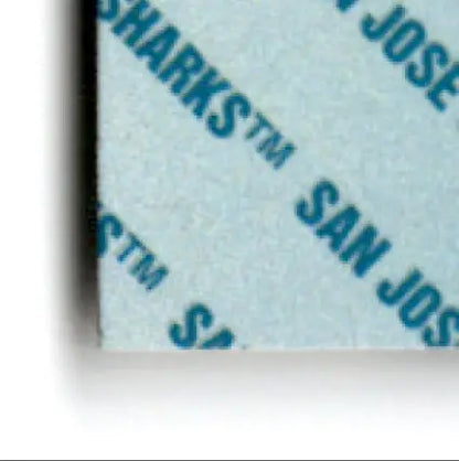 Blue San Jose Sharks hockey team logo sticker sheet from 1993-94 Upper Deck Hockey Kelly Kisio