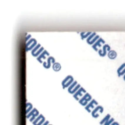 White foam board with blue Quebec Nouveaux text and black border for 1993-94 Upper Deck Hockey Mats Sundin