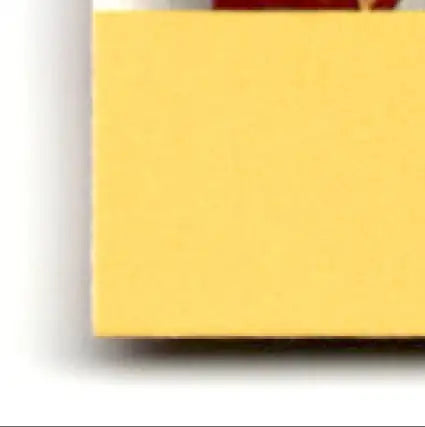 Yellow sticky note pad with red corner accent for 1993-94 Upper Deck Hockey Theoren Fleury card