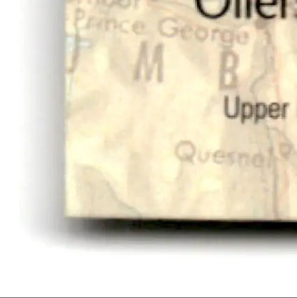 Map of British Columbia with features on 1993-94 Upper Deck Hockey Tyler Wright #256b card