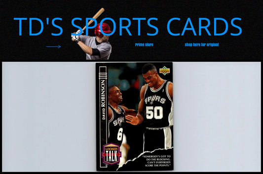 David Robinson Locker Talk card from 1993-94 Upper Deck featuring LT9 David Robinson