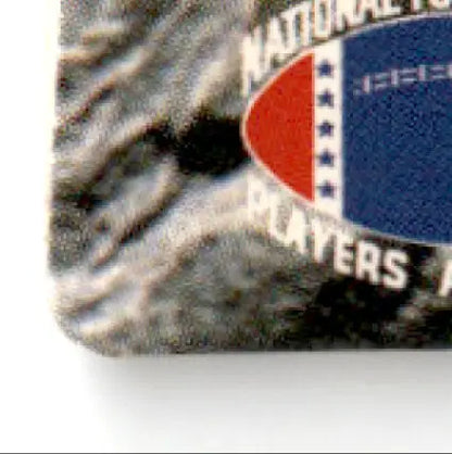 Corner of collectible 1993 Action Packed Football card featuring Los Angeles Raiders logo