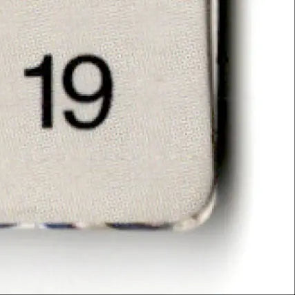 White plastic tile with rounded corners from Action Packed Football Los Angeles Raiders product