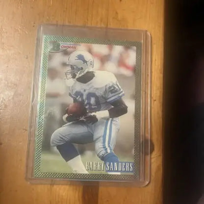 1993 Bowman Foil Barry Sanders Card No 140 HOF for football card collectors