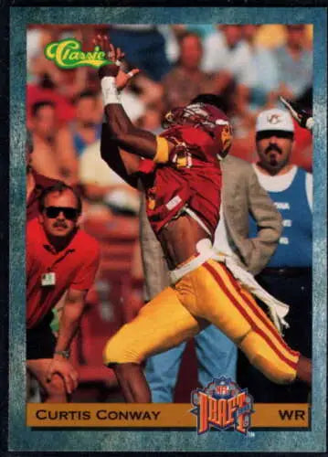 1993 Classic #7 Curtis Conway football card with original gloss from Simply Sandoval
