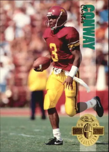 Football player in action on 1993 Classic Four Sport #97 Curtis Conway NM-MT Bears card